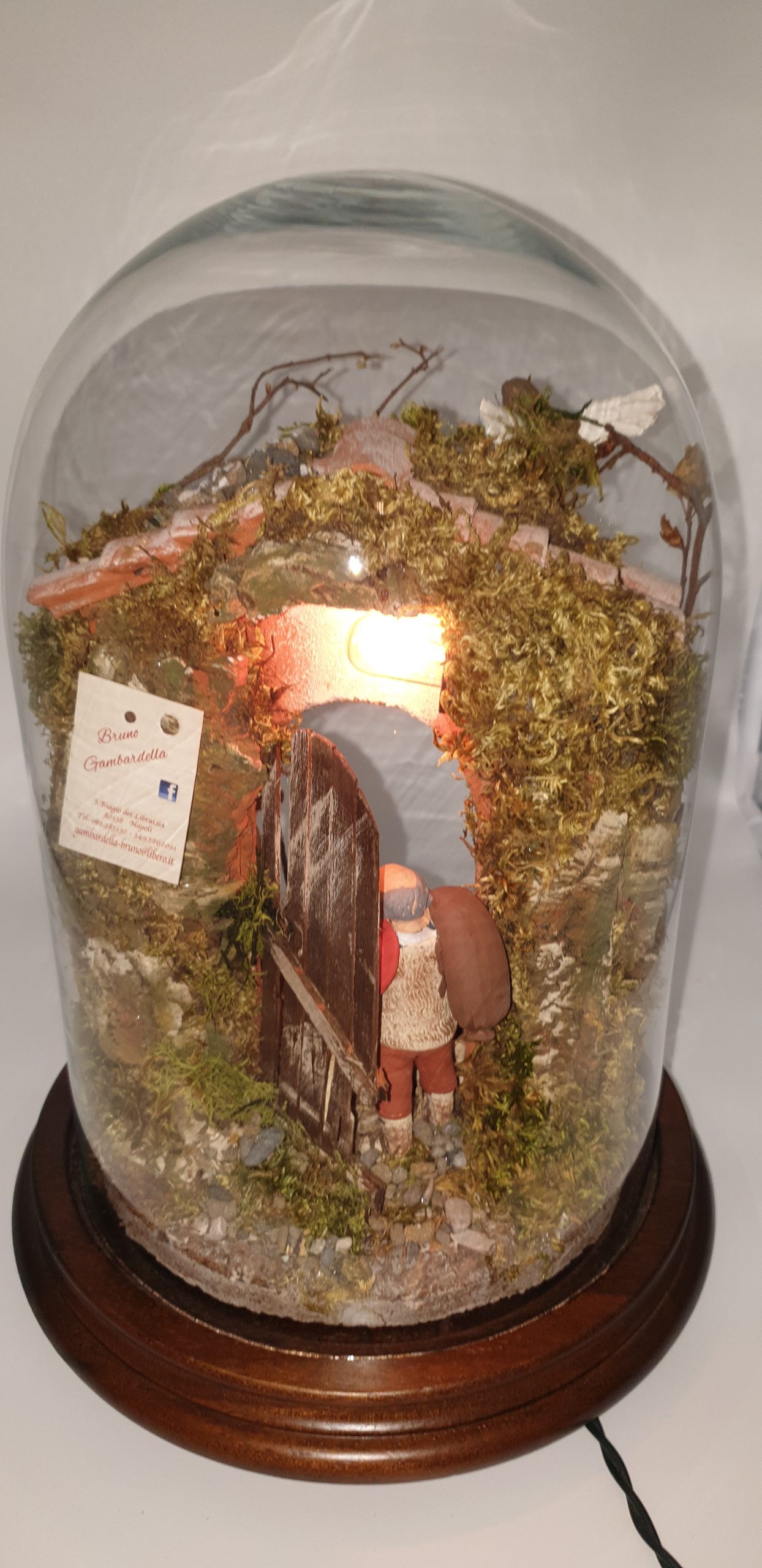Campana artigianale con luce, 20x30, modello PORTA (2)