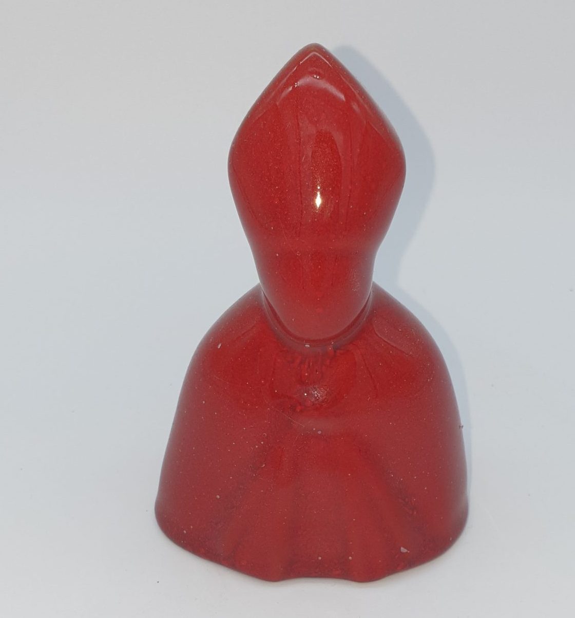 San Gennaro stilizzato in terracotta smaltata, 5x7,5x10